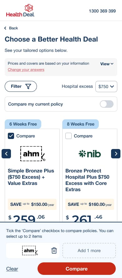 Screenshot of HealthDeal